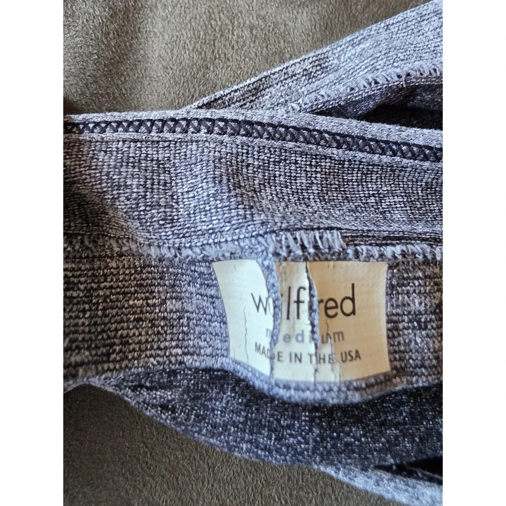 Wilfred Sports Bra Medium Grey Heathered Sleeveless Athleisure Activewear Top